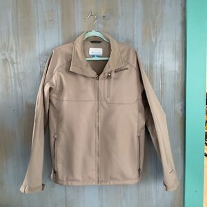 COLUMBIA TAN OMNI TECH JACKET COAT WITH OMNI-SHIELD TECHNOLOGY SZ LARGE